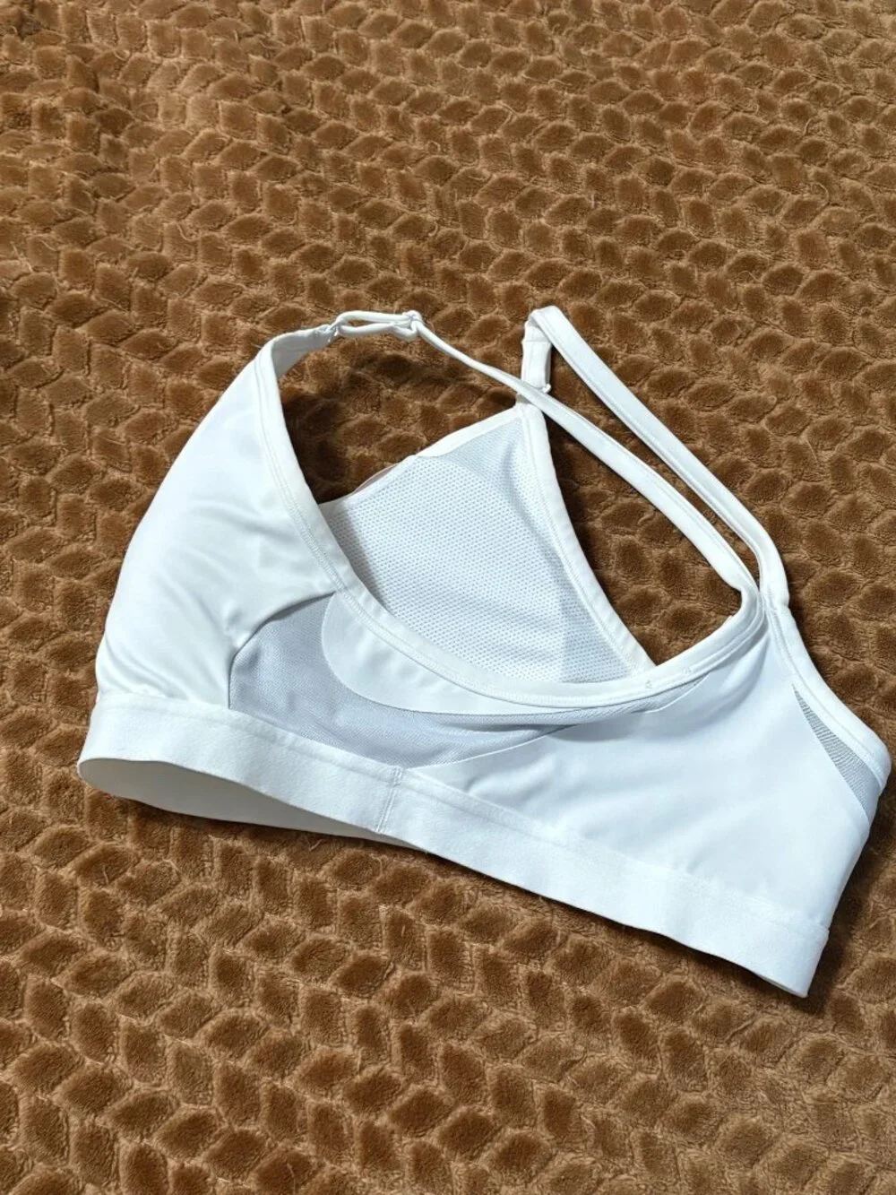 NWOT Nike Indy Women's Light-Support Padded V-Neck Sports Bra White L Large